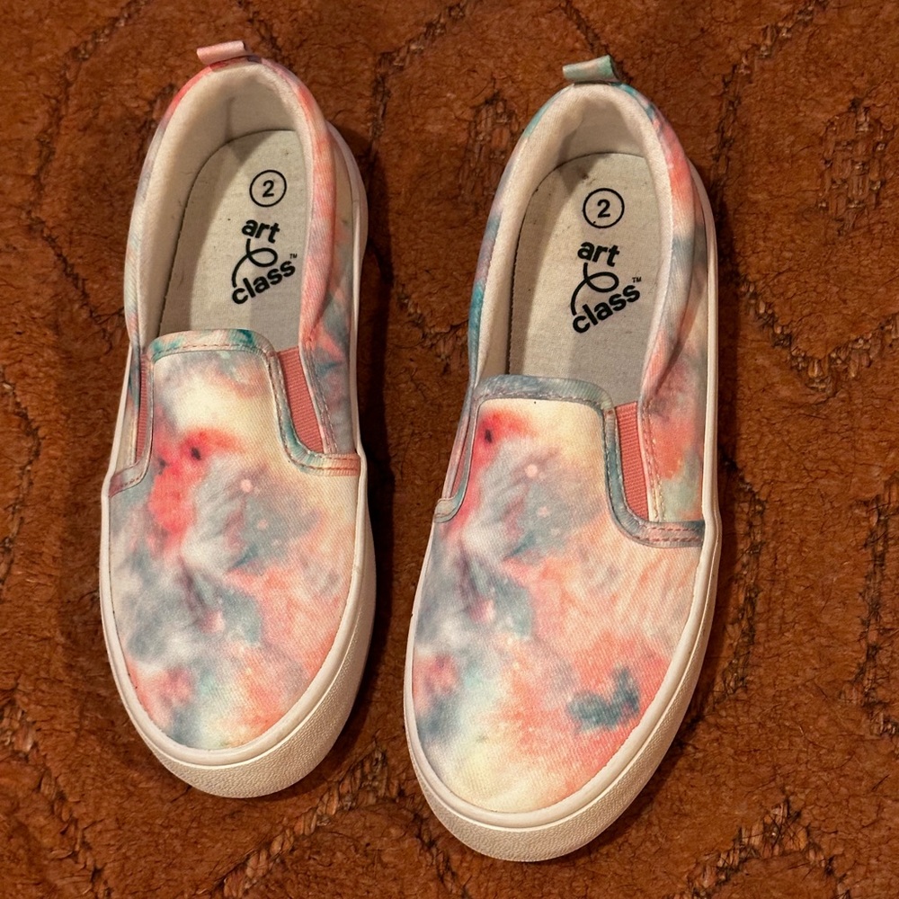 Art Class Pink and Blue Slip-On Sneakers